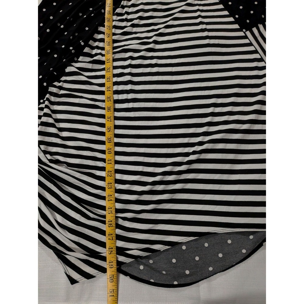 Sun Kim Size XL Oversized Abstract Polka Dot A-Line Dress Lagenlook Art-To-Wear - Picture 3 of 6